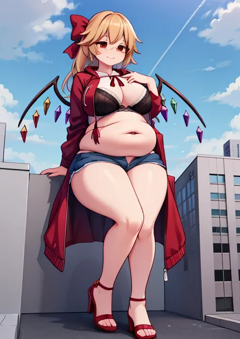 (masterpiece, best quality, highly detailed), 1girls, big belly, huge belly, art by kipteitei, round belly, chubby, curvy, belly grab, enormous belly, fat belly, thicc, bigger belly, really big belly, jiggly belly, glasses, unzipped jacket, (no shirt), bra...