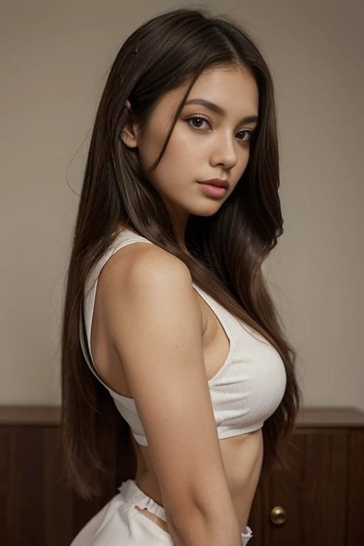 there is a woman with long hair posing for a photo, Violeta Myers, cindy avelino, mulher com longos cabelos pretos, Alanis Guillen, lindo rosto latina, profile picture with headshot, lorena avarez, jovem com longos cabelos escuros, basia tran, ayahausca, R...