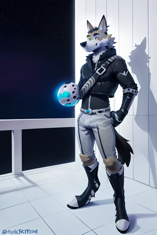 ((Wendell fortnite, holding a horse plush, has a horse in his hands )), hentai, wolf , anthro, solo, male, short, shortstack,night time , muscular, standing,intimate angle, looking  at viewer, white background, extremely detailed, photorealistic, 3d render...