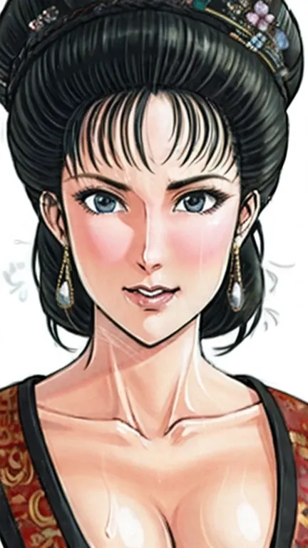 (best quality), (very aesthetic), (ultra-detailed), (best illustration),nsfw,a mature female,perfect face,suikoden,mrs. lin,(ful...