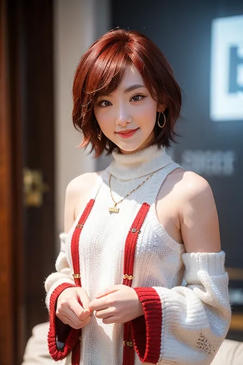 (red lips:1.4), full body, (turtleneck cable knit oversize sweater dress:1.2), , 1girl,solo,
(8k, RAW photo, best quality, masterpiece:1.3),(realistic, photo-realistic:1.37),realistic skin texture,(photorealistic:1.3),(hyperrealistic:1.2), (short hair:1.4)...