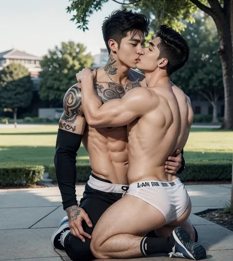 2 handsome guy fucking，having sex, anal sex , oral sex , naked, kpop idol, chinese Handsome actor，manly, kissing , hug, cuddle, skin ship, romantic, Male college student， in the park，super hight HD, super detailed, corrected way, musculous，perfect body, de...