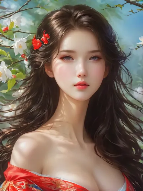 (masterpiece，Best quality:1.2)，1girl，solo，(whole body:1.3)，She is slender，Light as a swallow，Even wearing simple clothes can&#39;t hide her elegance，她的曲线起伏如masterpiece大自然的雕琢，The perfect combination of plumpness and slenderness，Amazing her beauty