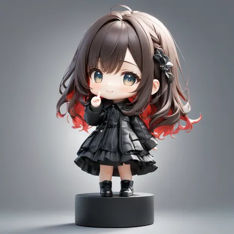 3D figure, chibi, five head to body, a photo of an figure, highres.fix, full body, high quality photo, wild and bautiful 1girl, simple and flat background, (masterpiece:1.2), (best quality),(ultra detailed),(extremely detailed),(absolutely resolution) ,abs...