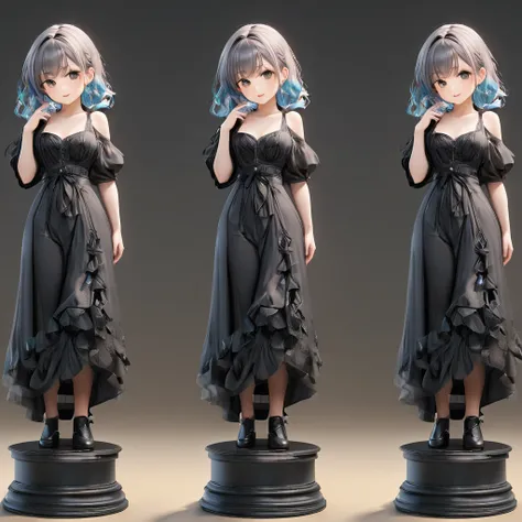 3D figure, (five-heads-tall:1.8), big-head, a photo of an figure, highres.fix, full body, high quality photo, wild and bautiful 1girl, simple and flat background, (masterpiece:1.2), (best quality),(ultra detailed),(extremely detailed),(absolutely resolutio...