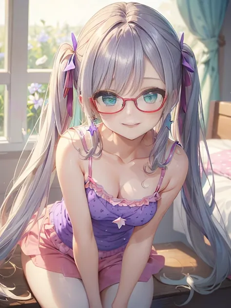 小さなgirl、the arrival of spring、thick thighs、 (alone:1.5,)very detailed,bright colors, very beautiful detailed anime faces and eye...