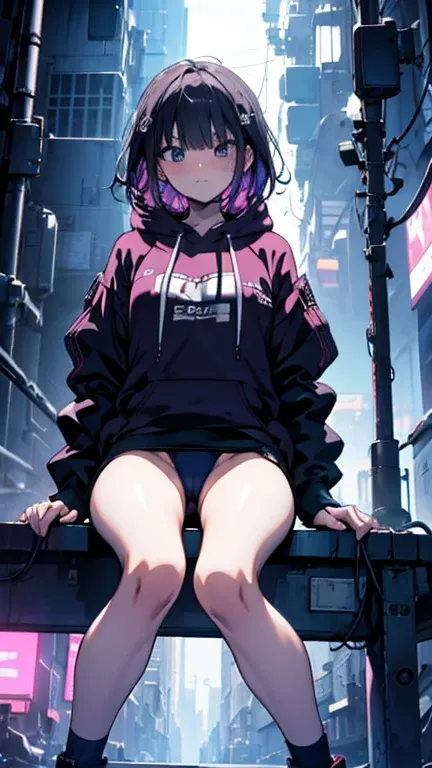 {{Makoto Shinkai styled anime}}, jumping in the mid air, {{beautiful intricate triadic}}, beautiful eye,Burgundy red magic hoodie, {Glitch art}, surrealism, {{full body}}, rich in details, luminism, masterpiece, three dimensional effect, 3d render, octane ...