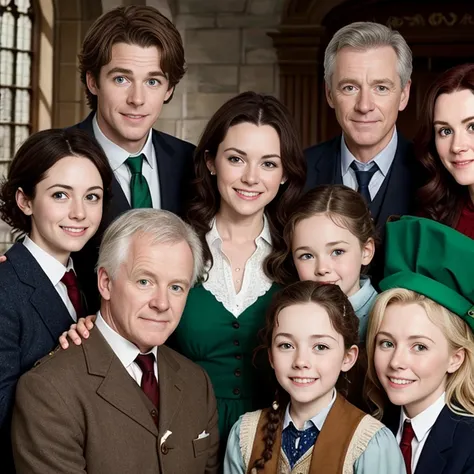 Irish families on the characters faces