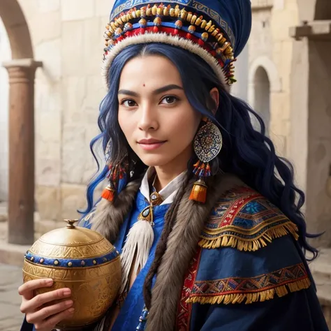 a beautiful jew shaman, focus on the character