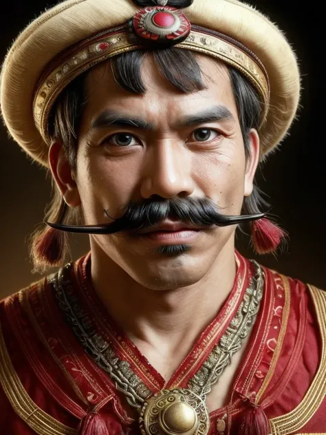 The man with mustache, indonesian culture