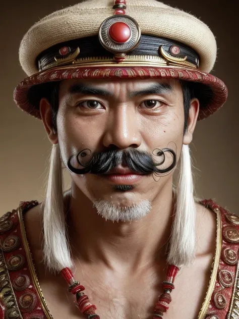 The man with mustache, indonesian culture