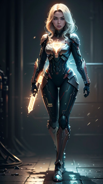 ((melhor qualidade)), ((obra de arte)), (detalhado: 1.4), 3D, uma imagem de uma linda Supergirl cyberpunk,HDR (High-range dynamics),Rastreamento de raio,NVIDIA RTX,Super-resolution,Irreal 5,underground dispersal, Textura PBR, Post-processing, Anisotropic f...