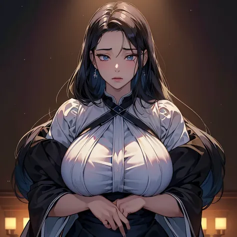 (High resolution)),((Game CG)),(masterpiece),(highest quality), (Very detailed),shape,((Very delicate and beautiful)),　Dark horror, Very embarrassed look,Looking at the audience,(((18-year-old female)),((whole body)),Detailed face and eyes,Jewel-like eyes,...