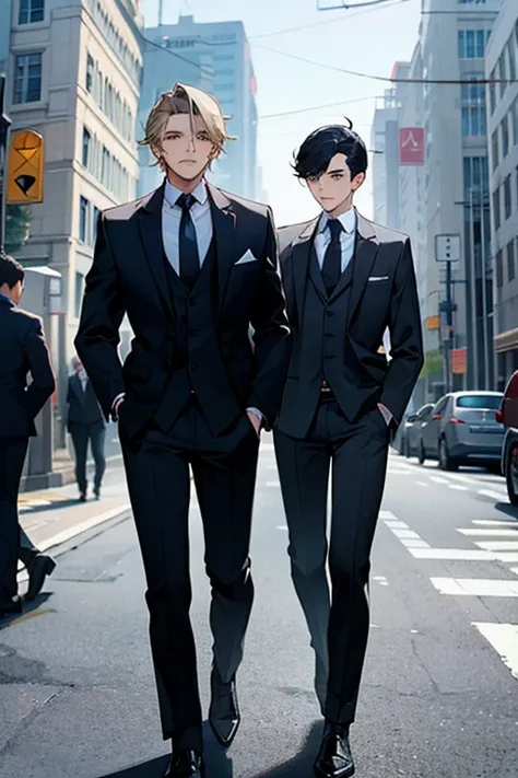 In town、In a suit、Two cool young men