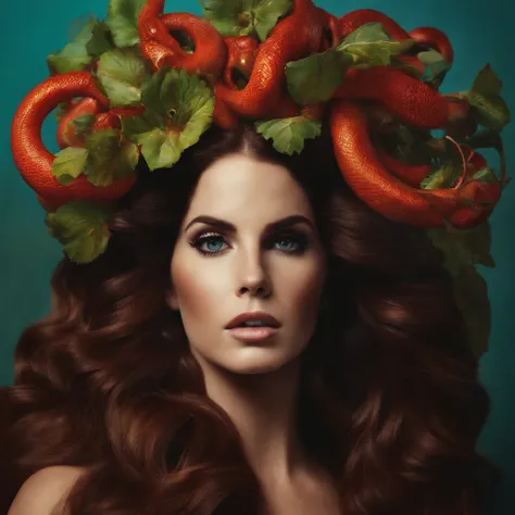 Lana del Rey como medusa imagem realista 