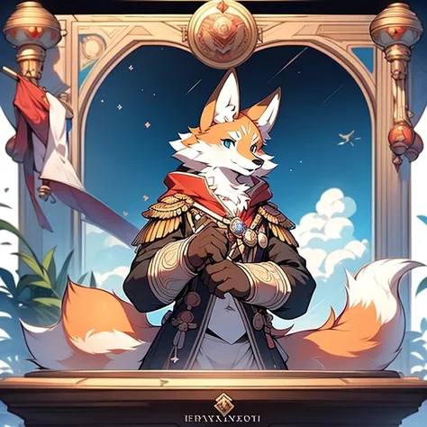 Fox who takes himself for Napoleon with a French flag

Fox embracing his Napoleonic delusions, waving a French flag

A fox in a grandiose fantasy, proudly brandishing a French flag as if he were Napoléon

Napoleon-aspirant fox displaying his French colors ...