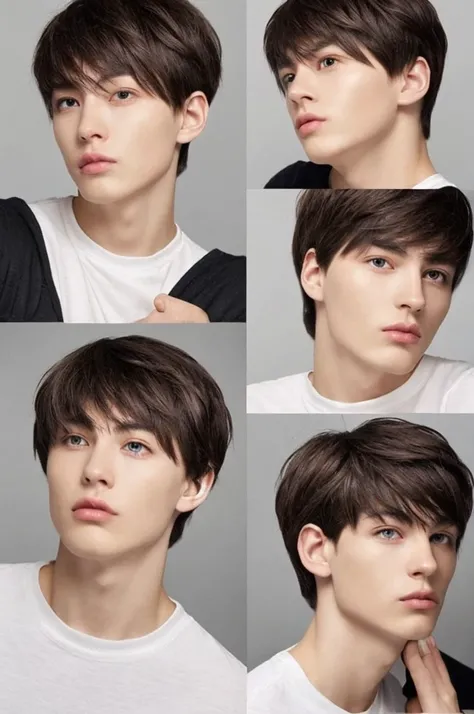 Well-formed face　male　Short Hair　