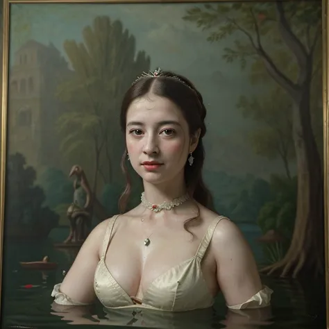 Ultra realistic photo of Madame do Lago historical painting