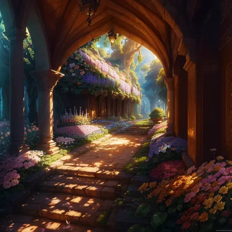 (Masterpiece, Best Quality, (Ultra-Detailed:1.2), 8K Wallpaper, Extremely Detailed CG),
(An Exquisite Flower Garden, Lush Greenery, Best Illumination, Best Shadow),
(Sunlight Streaming Through, Depth of Field, Warm and Inviting Ambiance),

Imagine a flower...