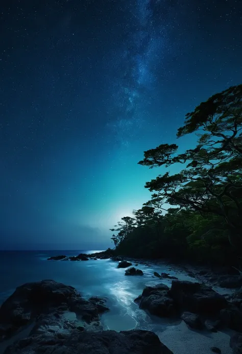 null、forest、Ocean、night、high resolution、nature、