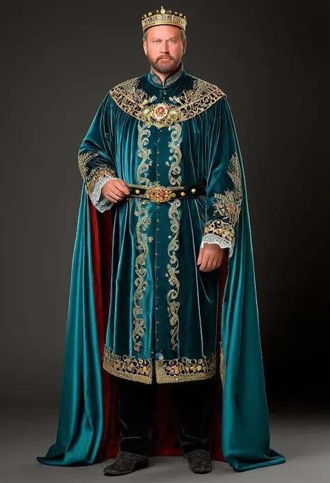 In a historically accurate portrayal of Friedrich Barbarossa, the Holy Roman Emperor of the 12th century, he would be dressed in attire befitting his royal status and the fashion of his era.

Barbarossa would likely be adorned in elaborate garments made fr...