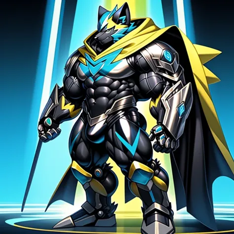 Wearing full plate armor
Its full plate armor emphasizes the muscles.
mechs,
Wearing cyberpunk mecha,
a knights mechanical armor,
glowing wide and heavy armor,
he wears a bizarre fantasy surreal-style chest armor with scales,
absolutely stunning art,
He we...