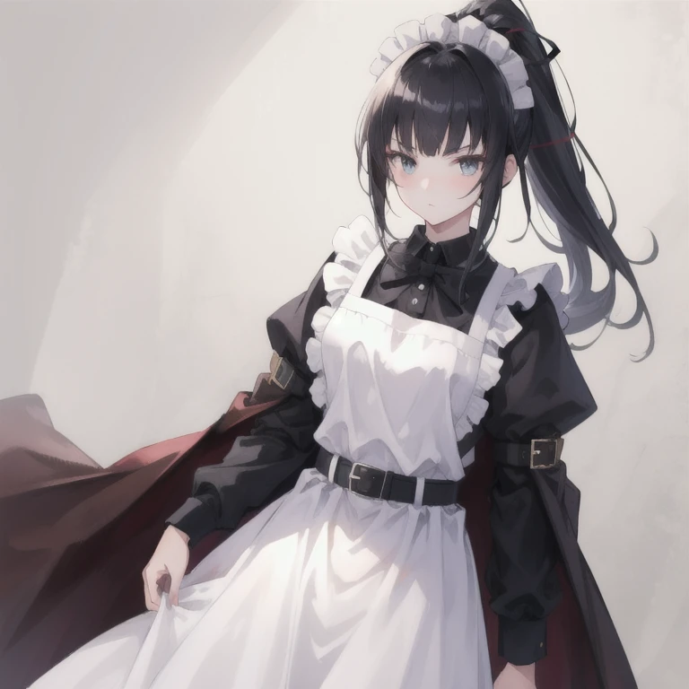 (masterpiece, best quality), intricate details, 
(1girl), solo,    narberal gamma, black hair, high ponytail, long hair, slanted...