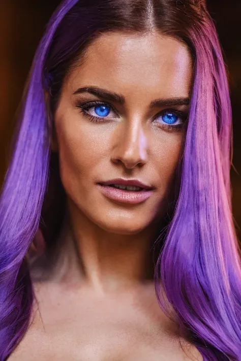 (best quality,4k,8k,highres,masterpiece:1.2),ultra-detailed,(realistic,photorealistic,photo-realistic:1.37),beautiful woman, purple hair, fair skin, blue eyes, purple-haired beauty, fair-skinned beauty, detailed facial features, celestial eyes, medieval st...