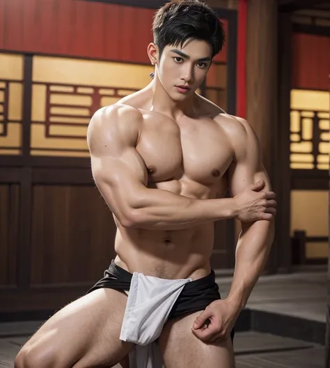 2 Handsome chinese guy fucking, having sex, full naked , show the penis, penetrate, 20 years old,hug, cuddle, touching lips, skin ship, romantic,  Asian, chinese hansome actor, kpop idol, handsome male model,manly, master work, best picture quality, higher...