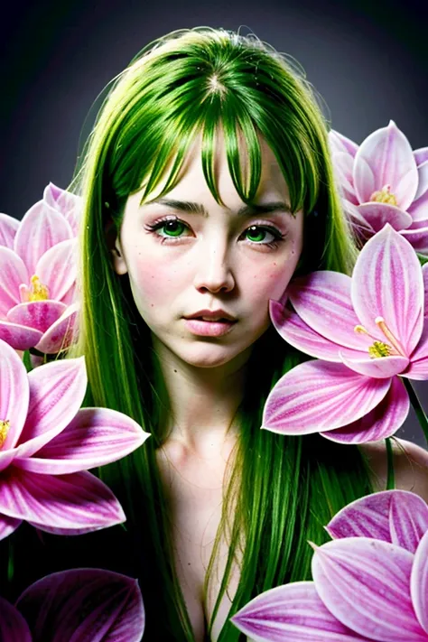 (best quality,4k,8k,highres,masterpiece:1.2),ultra-detailed,(realistic,photorealistic,photo-realistic:1.37), plant woman, very l...