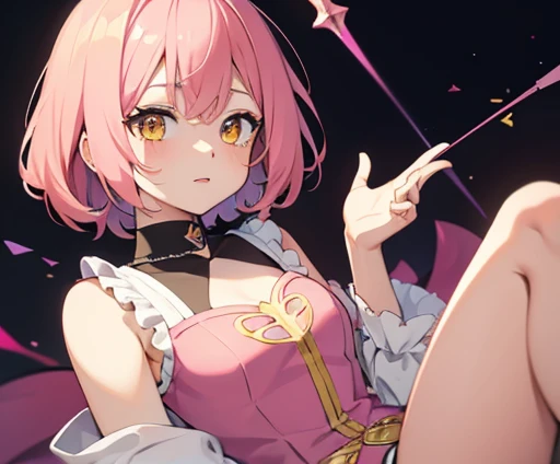 Pink Hair　Yellow Eyes　anime　Magical girl　Young 