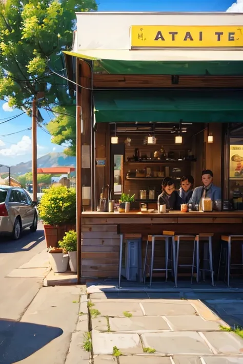 a small cafe on the edge of town