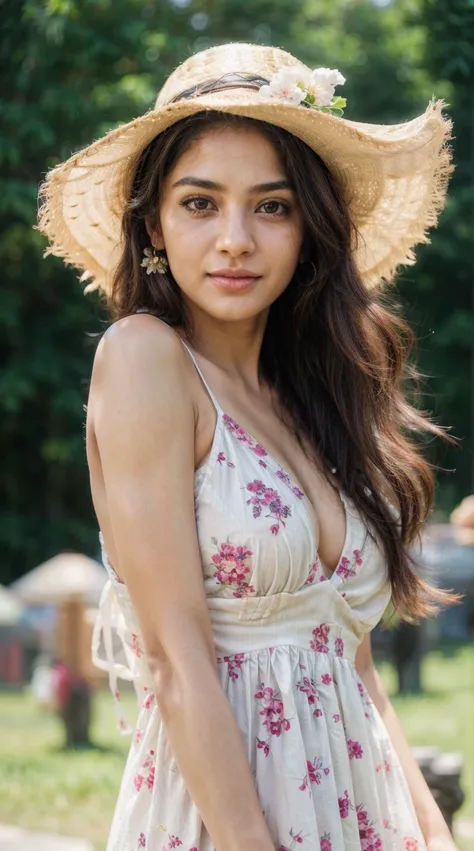 south asian facial features. girl. Should look very beautiful. pretty. Highly detailed and hyper realistic. The skin texture should be highly detailed and extremely accurate. thick black hair and brown eyes. Face must be accurate. Highly detailed face and ...