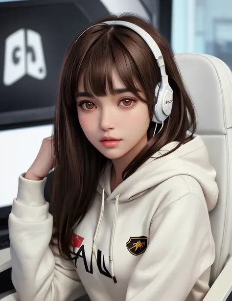 G is, One Girl, Detailed skin, View your viewers, Brown eyes, (Medium hair with bangs:1.2), (Medium Chest:1.0), (Central areola:0.8), 
(Realistic:1.4), (highest quality:1.0), (Ultra-high resolution:1.0), 8k, RAW Photos, (masterpiece:0.2), (Pyros Face_v1:0....