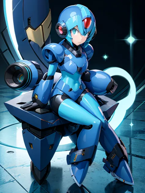 a lot of female reploids, all are cute and pretty, full body shot