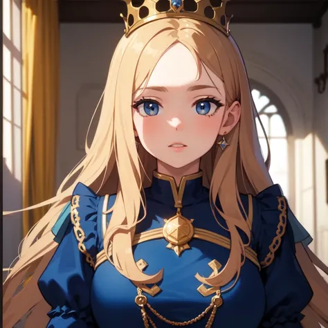 ((best quality)), ((masterpiece)), (detailed), perfect face, queen, castle