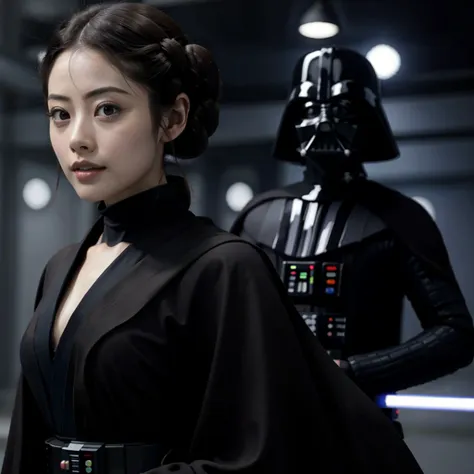 star wars、((highest quality)), ((masterpiece)), (detailed), perfect face、((１people only、female、satomi ishihara、perfect proportio...