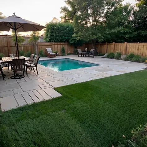 Patio with grass 