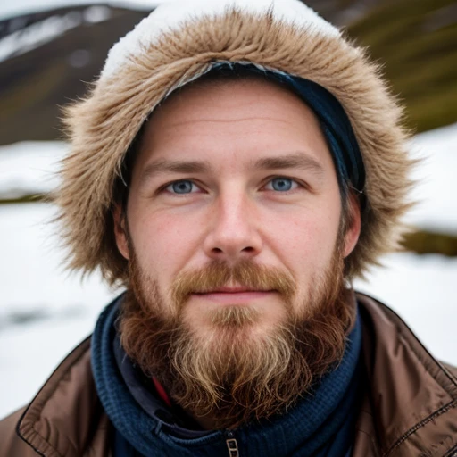 an Icelandic man focus on the face