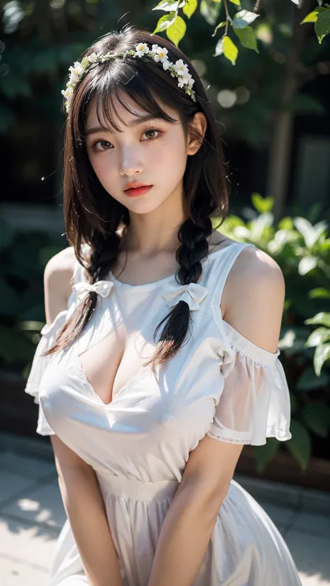 (highest quality、masterpiece、surreal)、16 years old, redhead, has a soft and gentle look、beautiful and delicate girl statue.、the ...