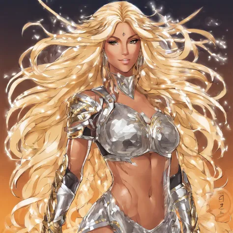 solo, Shakira, tanned, ifbb, indian, tan skinned, barbarian, tan skin, wbff, dancer, warrior, queen, captivating, furs, leathers, transparent glass armor full chestplate, translucent crystal armor tube corset, blonde, leather pants, photorealistic