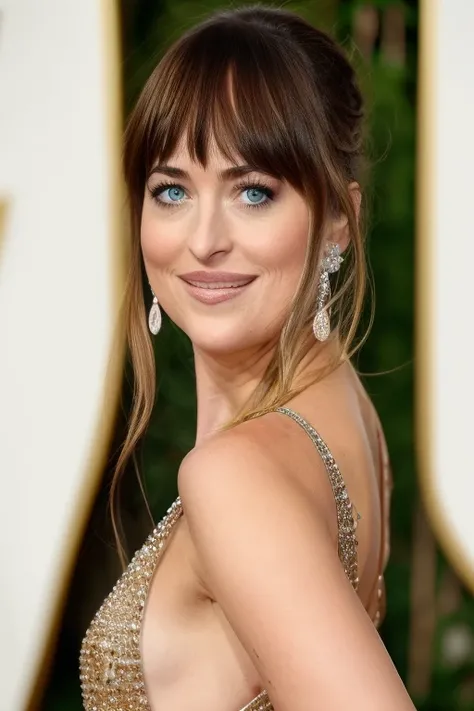 Dakota Johnson, 25 years old, high quality, photo realistic face, perfect hair, Nikon Z9 . 35mm photograph, film, bokeh, professional, 4k, highly detaile