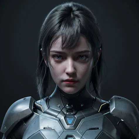 potrait of a cybernetic dark girl, power armor.(ultra realistic, highly detailed, octane render, unreal engine)