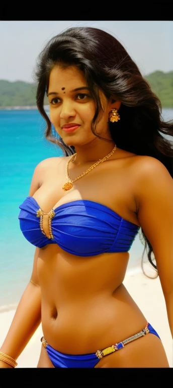 most beautiful Tamil girl sexy strapless bikini 