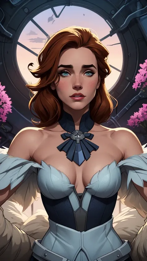 Personagem feminina armada com um .38 em estilo ocidental atompunk Fallout 4 Jennifer Connelly le com cicatrizes de guerra Imagem de desenho animado de uma mulher .Ilustra??o estilo desenho animado, estilo de arte dos desenhos animados, estilo de arte dos ...