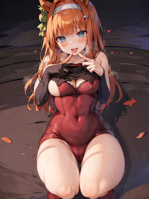 Super busty girl、One Woman、Cute Woman、plump thighs、Best image quality、High resolution、masterpiece、super high quality、Spread your legs、green lace bra、green lace panties、I can see her panties、とてもBig Ass、The buttocks are too big、Blushing、4K quality、Thick thig...