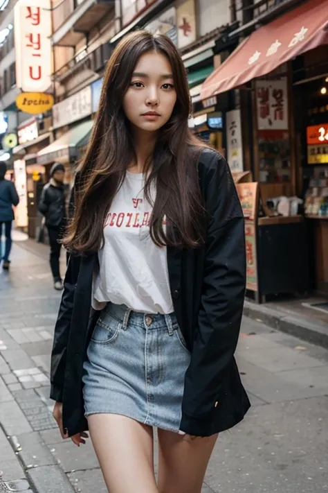 Beautiful girl,long legs,long hair, Korea face,thin