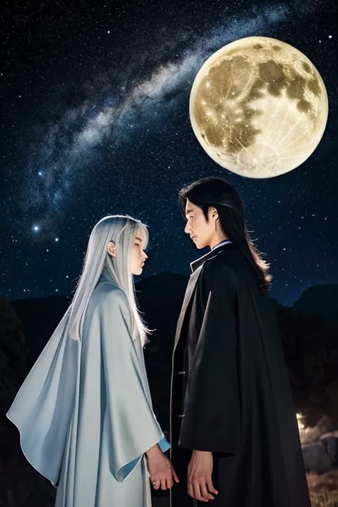 「Silver-haired wizard Elliot and black-haired wizard Amilia、異なるcountryに住みながらも共通の星空の下で育ちました。They had been friends since childhood、その友情は敵対するcountry々was not tolerated between。but、They continued their forbidden friendship、Even though I had a sad feeling that I...