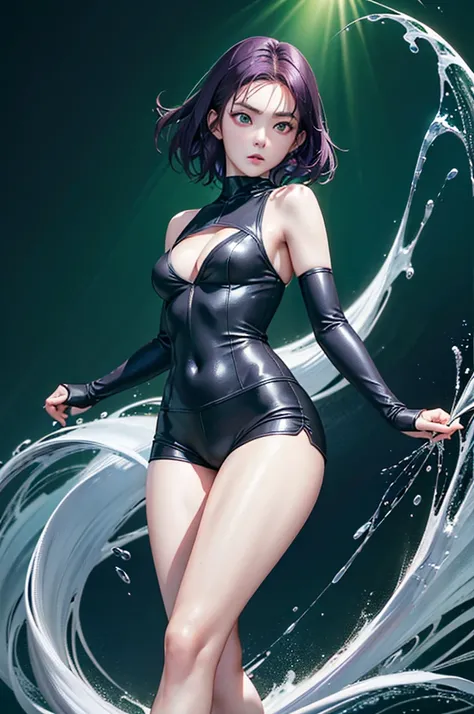 (Finest quality)),(A high resolution),(ultra-detailled art),(Meticulous portrayal),((Best Anime)),(Finest works of art),sharpness,Clear,Ultra-Precision Art,The art of astounding depiction, (Female Ninja in the Dark:1.3),

short Hair,
purple hair, vibrant p...