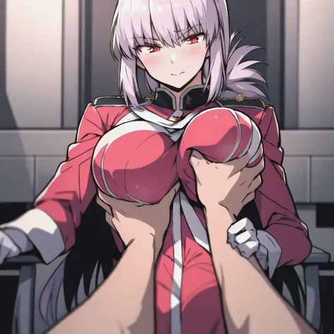 florence nightingale (fate), military uniform  , (( POV Breast Grab , pov, pov hands grabbing breasts center, )), 